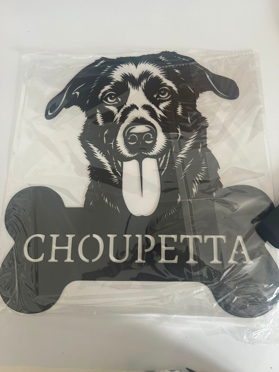 Custom metal sign made for a customer.