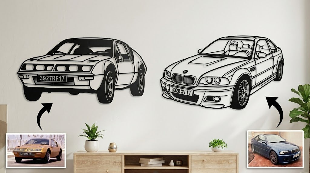 2x Panneau en métal personnalisé - 76 cm